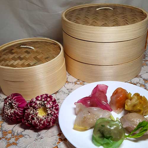 Há cảo … đến từ Ban Hương được làm hoàn toàn handmade, há cảo chay cũng thế.